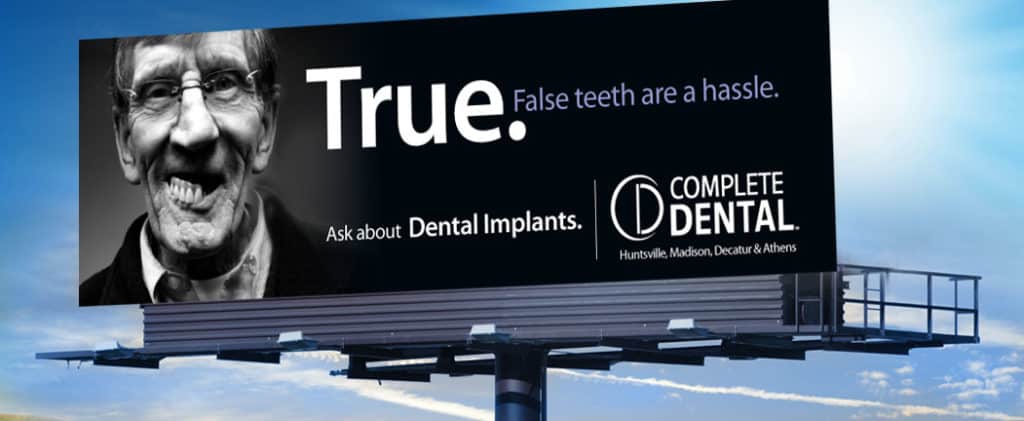 billboard dental complete smile marketing gags humorous